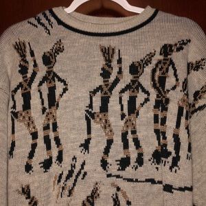 GES Knitting Women’s Gray Knitted Crewneck Sweater